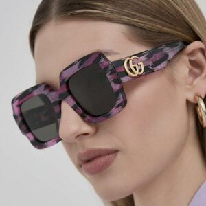 NEW Gucci GG1547S 003 Black Grey Women Square Sunglasses GG 1547S